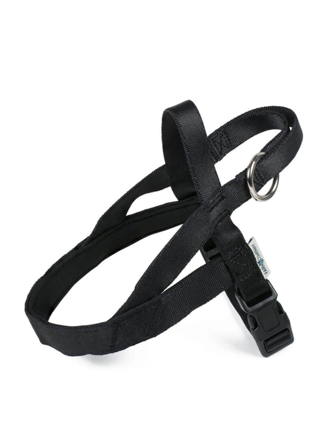 Nylon Norwegian padded harness Black S 16mmx30-51c - مجموعة رباط تحكم وصدرية للكلاب - Zue For Pet Supplies Co.
