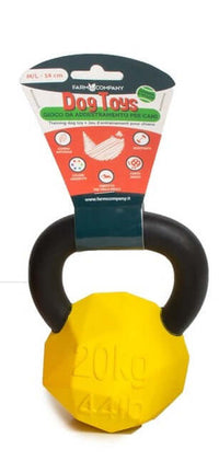 Farm Company Rubber Treat Holding Kettle bell Toy with Nylon Handle - S 10cm - ألعاب الكلاب - Zue For Pet Supplies Co.