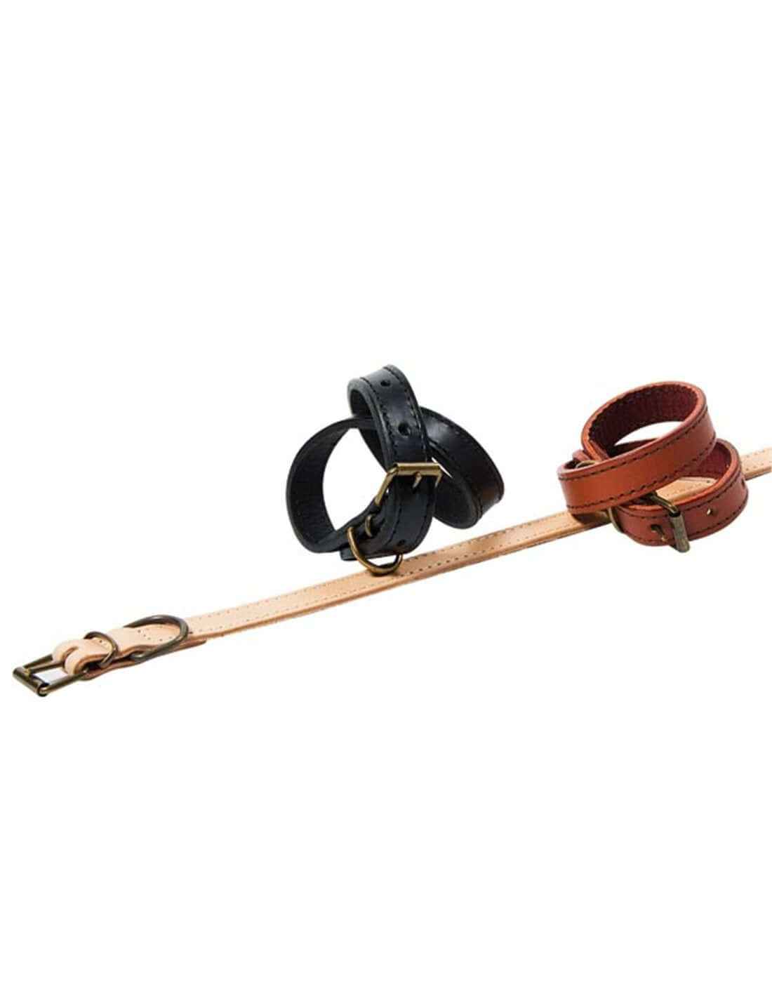 Luxury sewn leather collar 25mmx60cm - مستلزمات الحيوانات الأليفة - Zue For Pet Supplies Co.