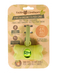 Farm Company FC Green degradable dispenser +15compostable bags - مستلزمات الحيوانات الأليفة - Zue For Pet Supplies Co.