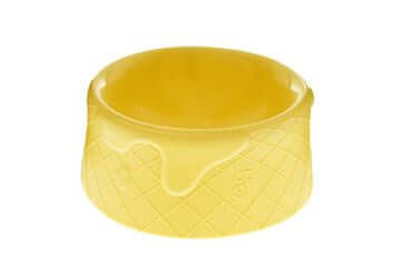 Ferribiella Summer Ice Cream Fold. Bowl 14.5cm Yellow - وعاء للحيوانات الأليفة - Zue For Pet Supplies Co.
