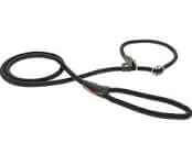 Ferribiella Round Rope Leash Collar 12mmx183cm Black - Zue For Pet Supplies Co.