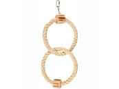 Flamingo Bbq Parakeet Toy Rope 2 Rings 18cm - اكسسوارات الطيور - Zue For Pet Supplies Co.