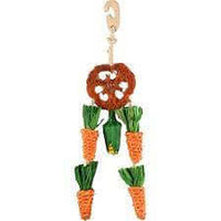Flamingo Sat Legou Hanger Carrot Multi + Loofah 32cm - اكسسوارات الحيوانات الصغيرة - Zue For Pet Supplies Co.