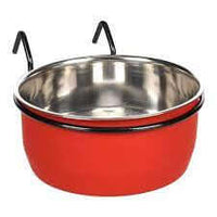 Flamingo Feeding And Drinking Bowl Avaro Hook 10cm Red/Black 290ml - مستلزمات الشرب للحيوانات الصغيرة - Zue For Pet Supplies Co.