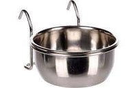 Flamingo Feeding And Drinking Bowl Avaro Hook Inox 10cm 290ml - مستلزمات الشرب للحيوانات الصغيرة - Zue For Pet Supplies Co.