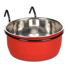 Flamingo Feeding And Drinking Bowl Avaro Hook Red 150ml 8cm - مستلزمات الشرب للحيوانات الصغيرة - Zue For Pet Supplies Co.