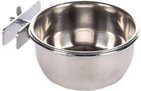 Flamingo Feeding And Drinking Bowl Avaro With Nut Stainless Steel 10cm - مستلزمات الشرب للحيوانات الصغيرة - Zue For Pet Supplies Co.