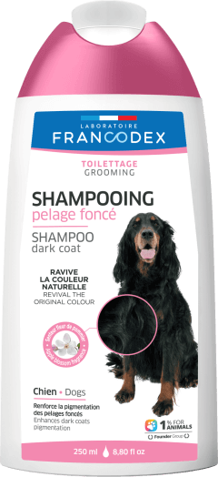 Francodex Black Coat Shampoo Dog 250ml - مستلزمات النظافة والعناية والرعاية - Zue For Pet Supplies Co.