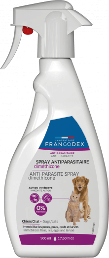 Francodex Dimethicone Anti-Parasite Spray Dog/Cat 500ml - مستلزمات النظافة والعناية والرعاية - Zue For Pet Supplies Co.