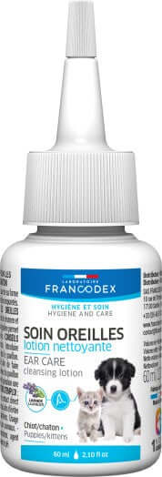 Francodex Ear Care Cleansing Lotion Puppy/Kitten 60ml - مستلزمات النظافة والعناية والرعاية - Zue For Pet Supplies Co.