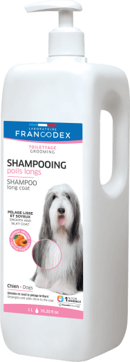 Francodex Long Coat Shampoo Dog 1L - مستلزمات النظافة والعناية والرعاية - Zue For Pet Supplies Co.
