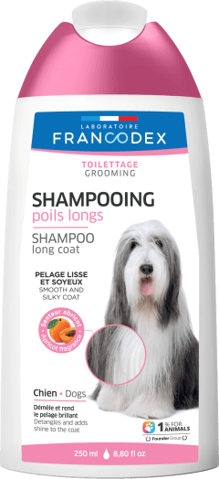 Francodex Long Hair Shampoo Dog 250ml - مستلزمات النظافة والعناية والرعاية - Zue For Pet Supplies Co.