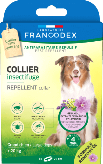 Francodex Repellent Collar Large Dog 75cm - مستلزمات النظافة والعناية والرعاية - Zue For Pet Supplies Co.