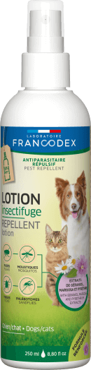 Francodex Repellent Lotion Dog/Cat 250ml - مستلزمات النظافة والعناية والرعاية - Zue For Pet Supplies Co.