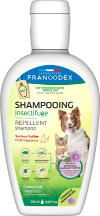 Francodex Repellent Shampoo Fruit Fragrance Dog/Cat 250ml - مستلزمات النظافة والعناية والرعاية - Zue For Pet Supplies Co.