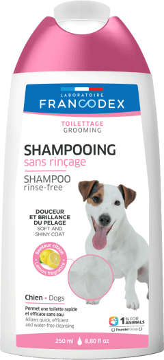 Francodex Rinse Free Shampoo for Dog 250ml - مستلزمات النظافة والعناية والرعاية - Zue For Pet Supplies Co.