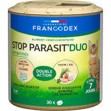 Francodex Stop Parasit'Duo Cat 30Tab - مستلزمات النظافة والعناية والرعاية - Zue For Pet Supplies Co.