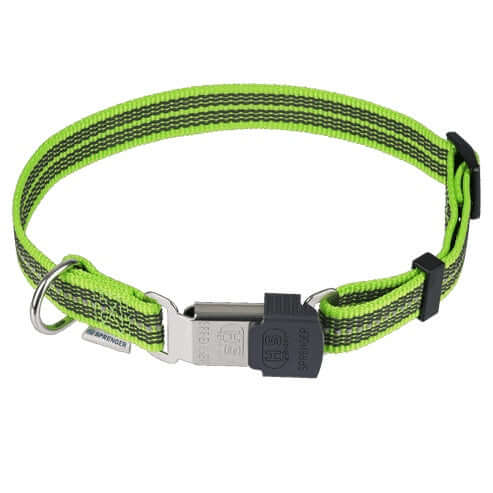 Herm Sprenger Adjustable Collar - reflecting, green, 40-55 cm / 16-22" - طوق للكلاب - Zue For Pet Supplies Co.