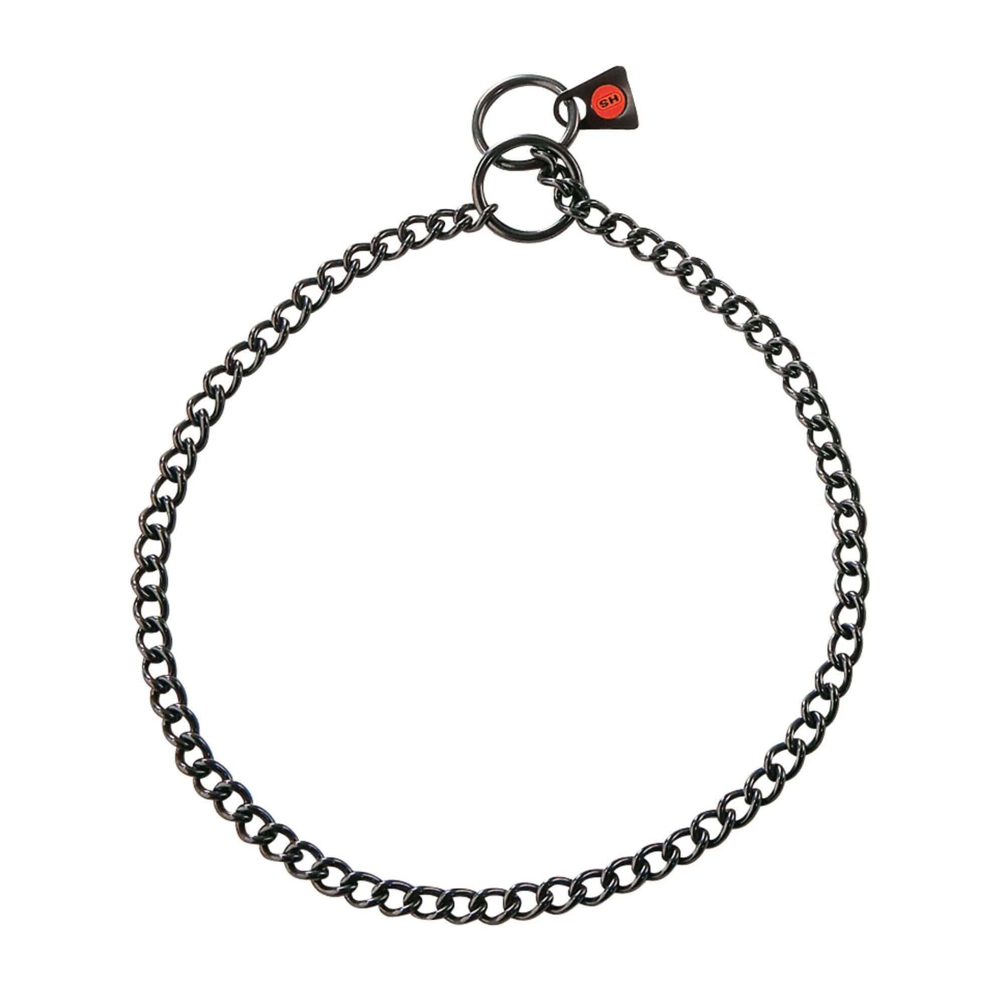Herm Sprenger Collar Round Links - Stainless Steel Black 2.0mm 40cm /16" - طوق للكلاب - Zue For Pet Supplies Co.