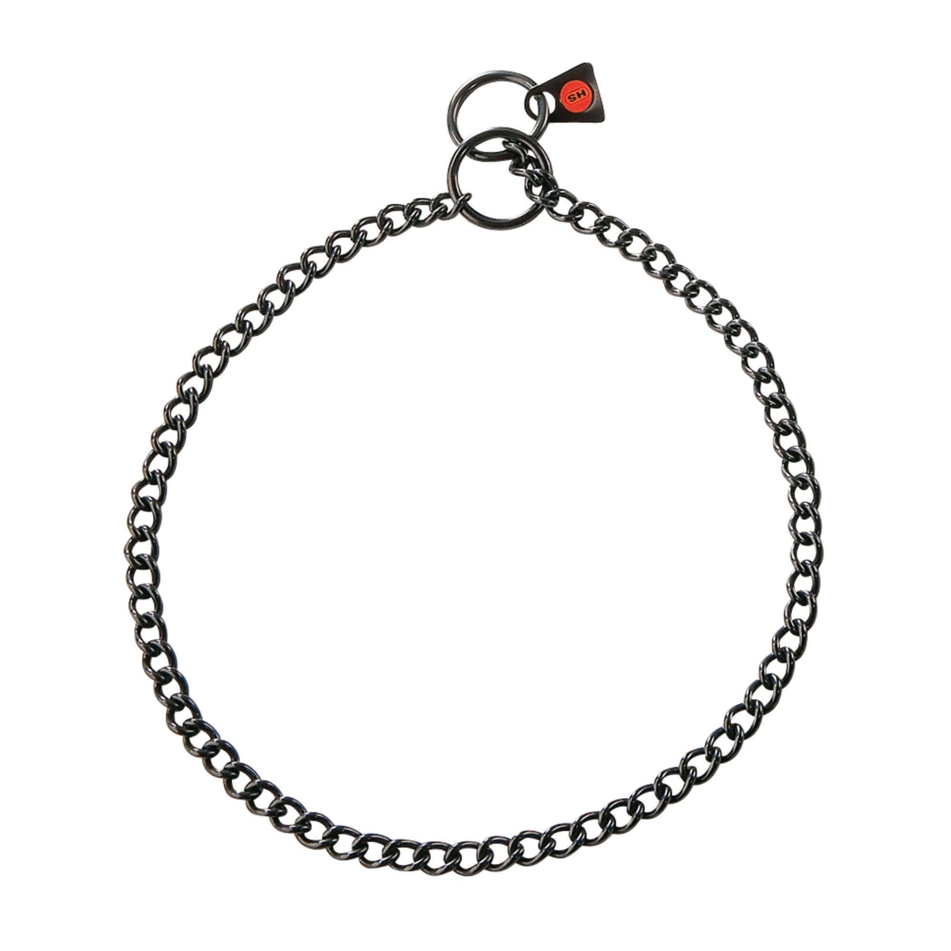 Herm Sprenger Collar Round Links - Stainless Steel Black 2.0mm 40cm /16" - طوق للكلاب - Zue For Pet Supplies Co.