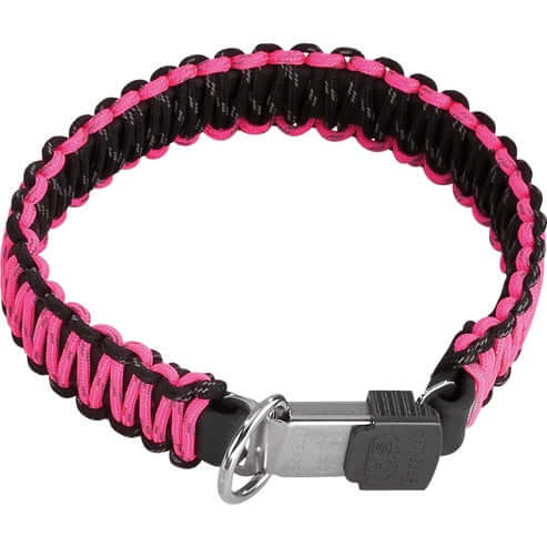 Herm Sprenger PARACORD Collar - reflecting, pink, 50 cm / 20" - طوق للكلاب - Zue For Pet Supplies Co.