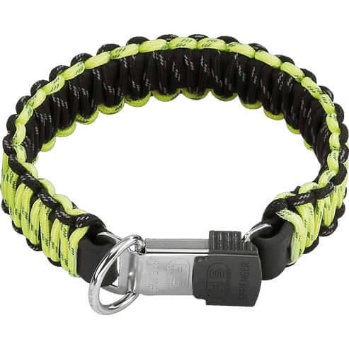 Herm Sprenger PARACORD Collar - reflecting, yellow, 55 cm / 22" - طوق للكلاب - Zue For Pet Supplies Co.