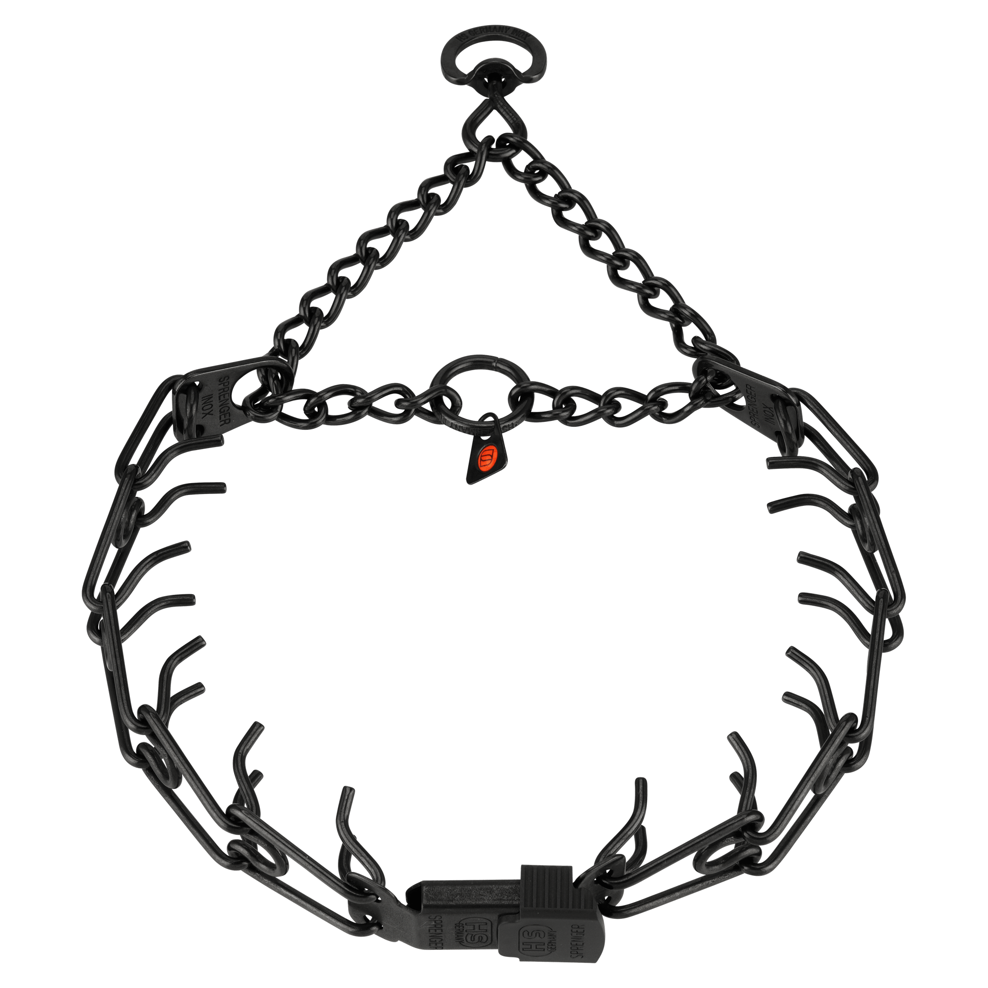 Herm Sprenger ULTRA-PLUS Training Collar with Assembly Chain and ClicLock - Stainless Steel Black 2.25mm 41cm /16" - طوق للكلاب - Zue For Pet Supplies Co.