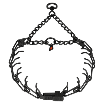 Herm Sprenger ULTRA-PLUS Training Collar with Assembly Chain and ClicLock - Stainless Steel Black 3.2mm 58cm/23" - طوق للكلاب - Zue For Pet Supplies Co.