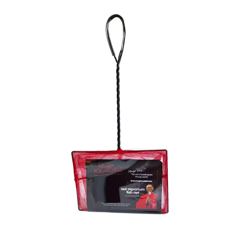 Hugo Aquarium Net 8In Red - اكسسوارات الأسماك - Zue For Pet Supplies Co.