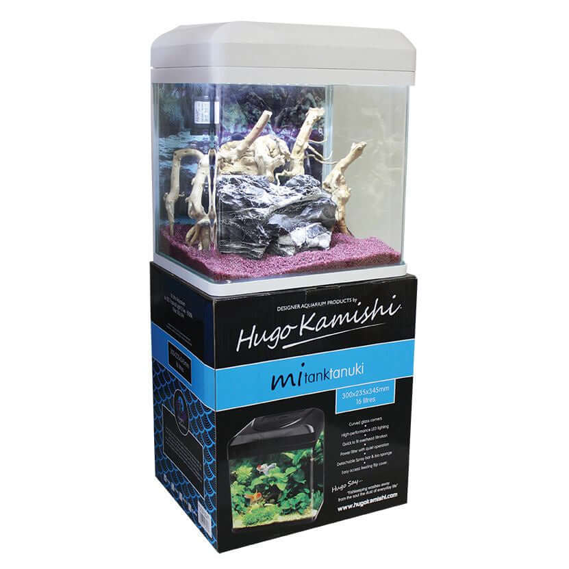 Hugo Tanuki Aquarium 16L White - حوض السمك - Zue For Pet Supplies Co.