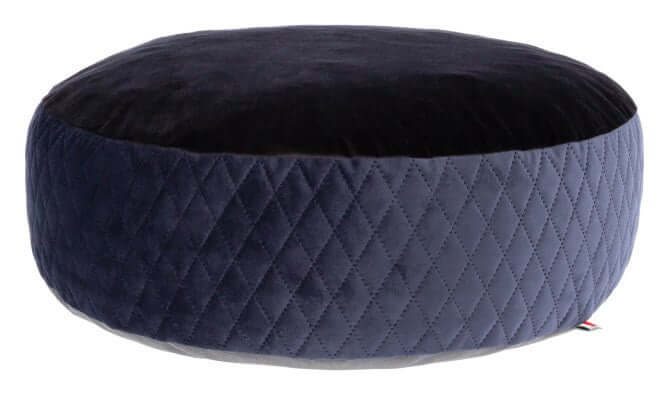 Kerbl Bed Cushion Pouf 80x25cm Black/Blue - سرير للحيوانات الأليفة - Zue For Pet Supplies Co.