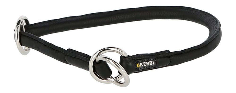 Kerbl Round Leather Choker Roma Stopper 45cmx8mm Black - طوق الكلاب - Zue For Pet Supplies Co.