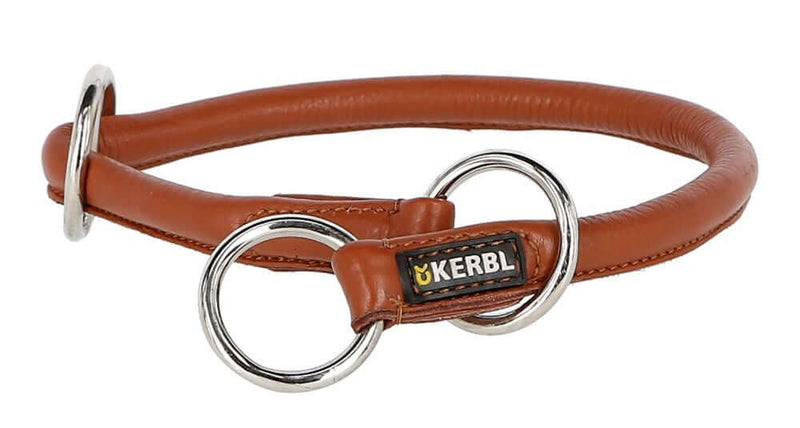 Kerbl Round Leather Choker Roma Stopper 45cmx8mm Cognac - طوق الكلاب - Zue For Pet Supplies Co.