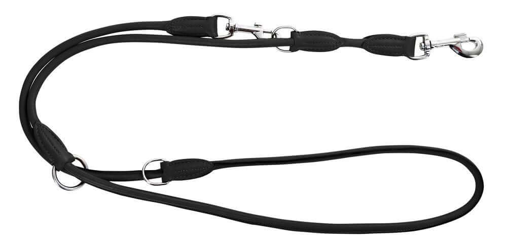 Kerbl Round Leather Guide Leash Roma 200cmx8mm Black - رباط تحكم للكلاب - Zue For Pet Supplies Co.