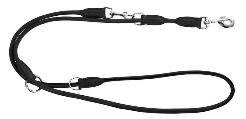Kerbl Round Leather Guide Leash Roma 200cmx8mm Black - رباط تحكم للكلاب - Zue For Pet Supplies Co.