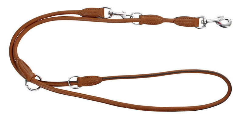 Kerbl Round Leather Guide Leash Roma 200cmx8mm Cognac - رباط تحكم للكلاب - Zue For Pet Supplies Co.
