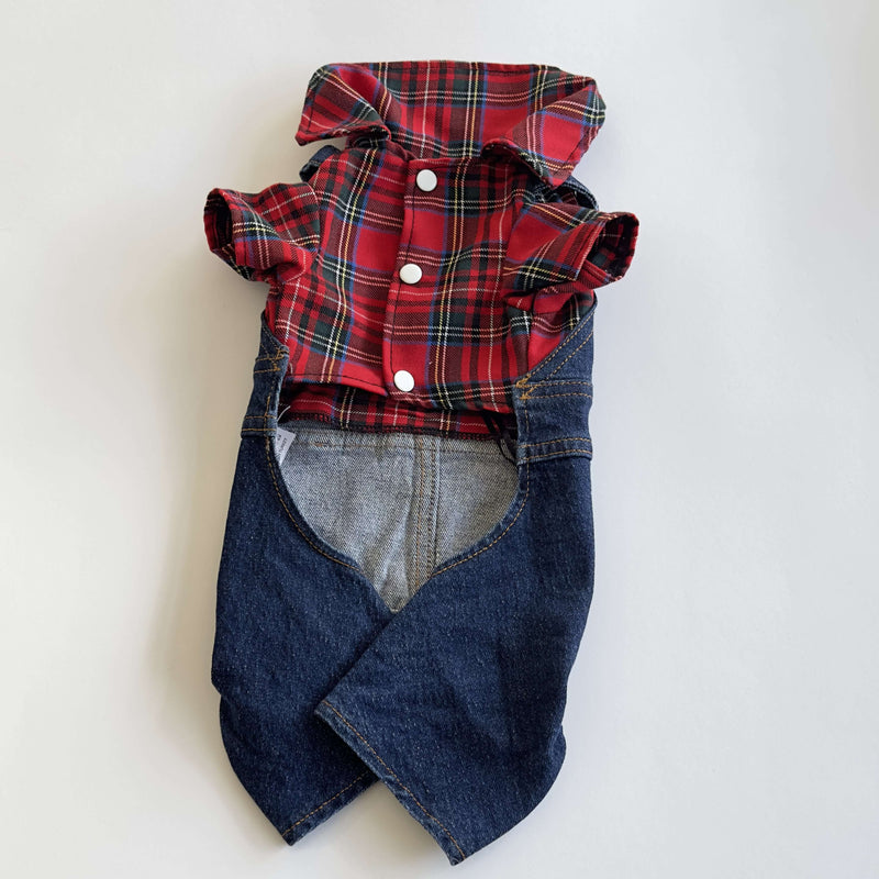 Ziggy Dog Jeans Jumpsuit L - ملابس للحيوانات الأليفة - Zue For Pet Supplies Co.