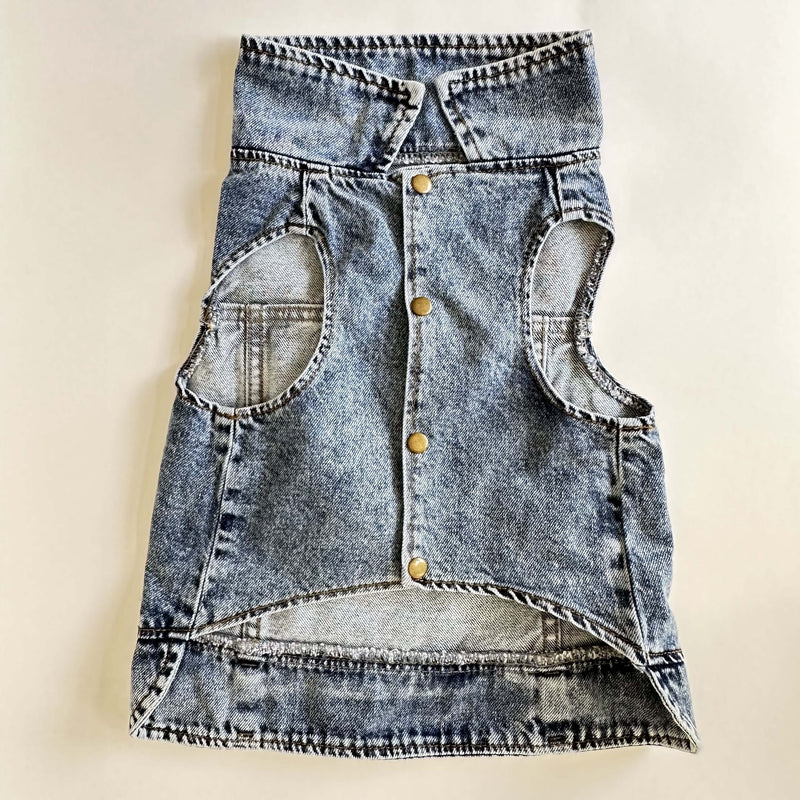 Ziggy Dog Karl Who Jeans Vest Jacket XXL - ملابس للحيوانات الأليفة - Zue For Pet Supplies Co.